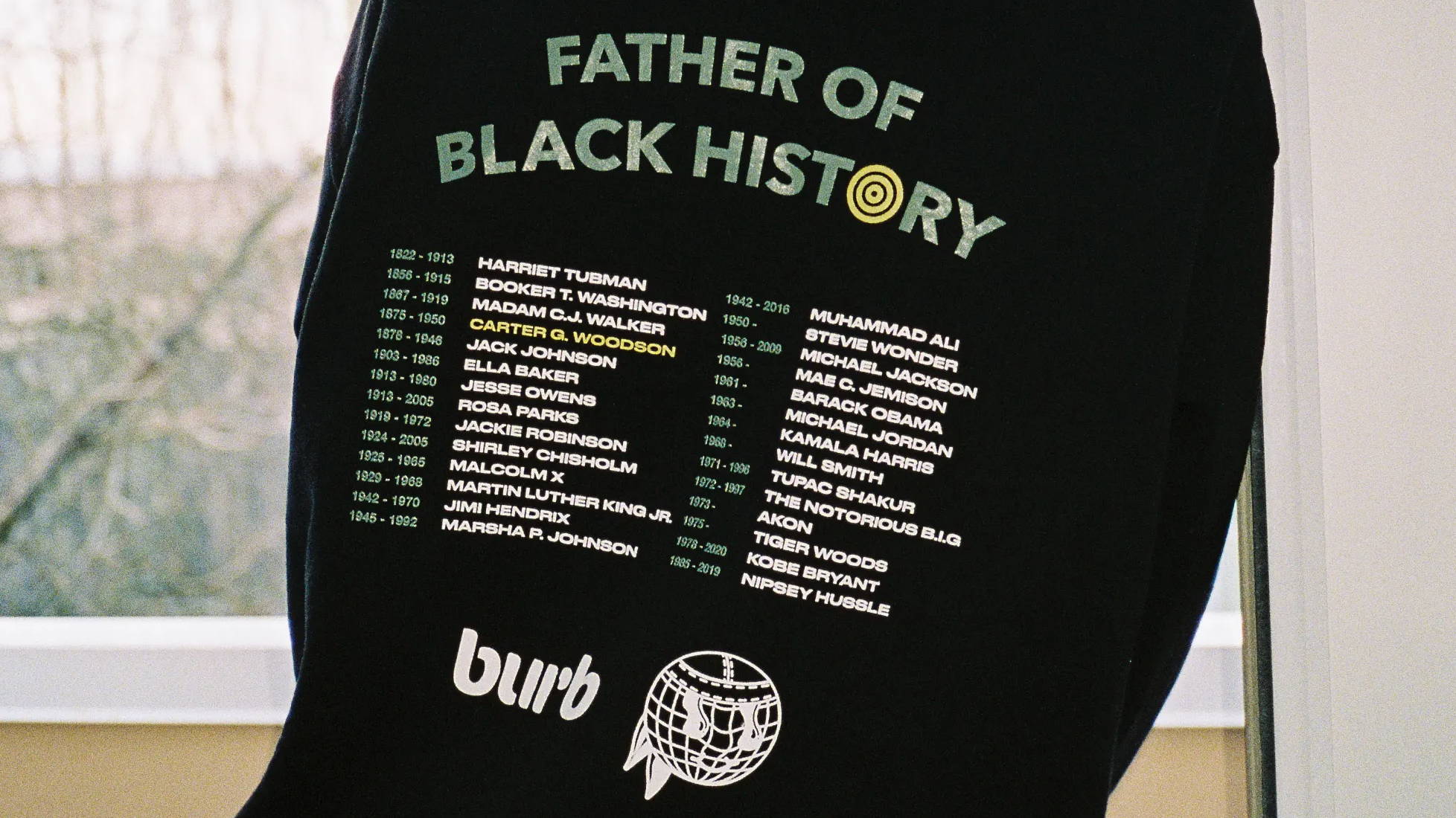 A photo of our Shylow Stoops Black History Month Hoodie.
