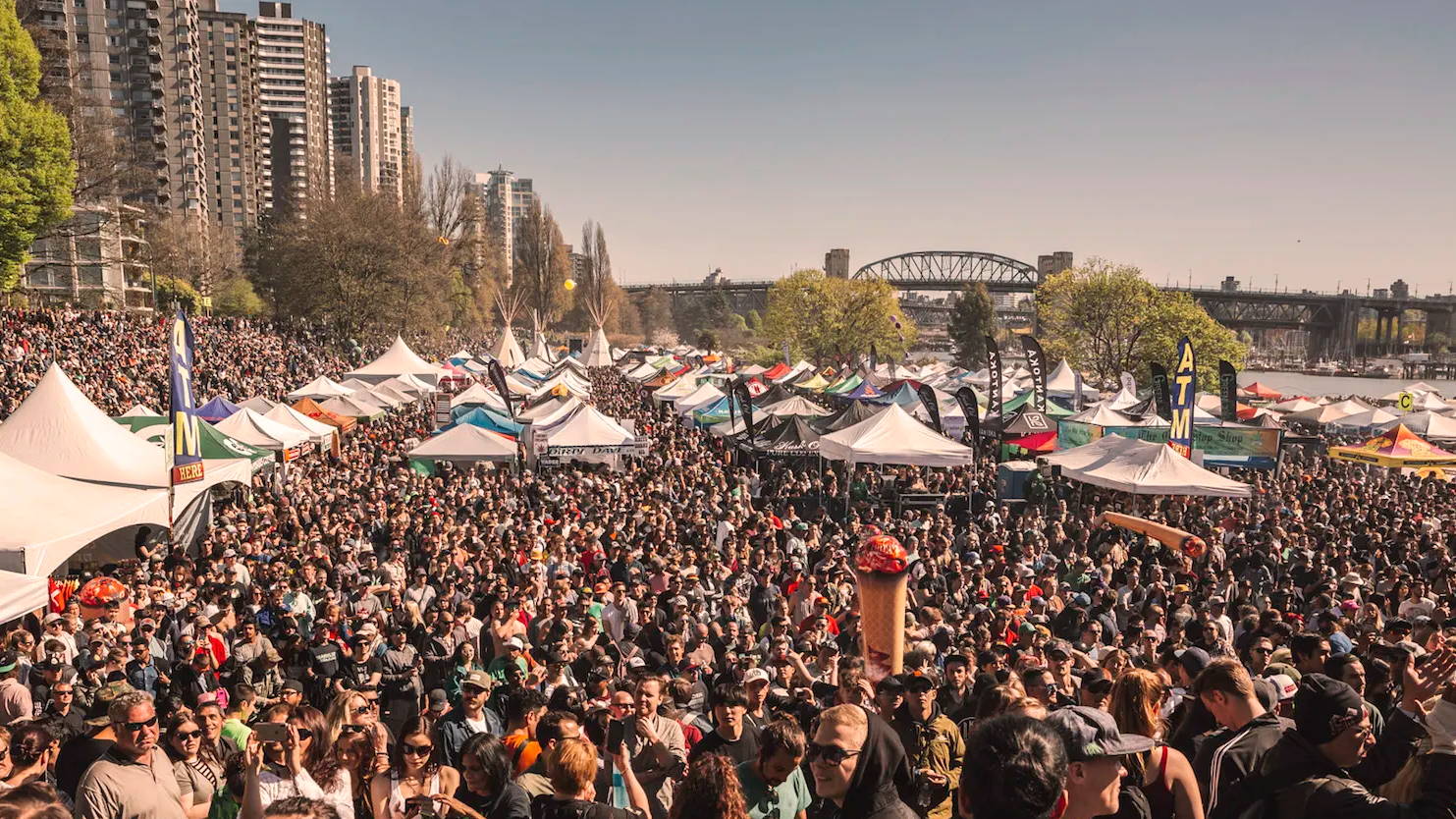 A photo of the 420 celebration in Vancouver, British Columbia.
