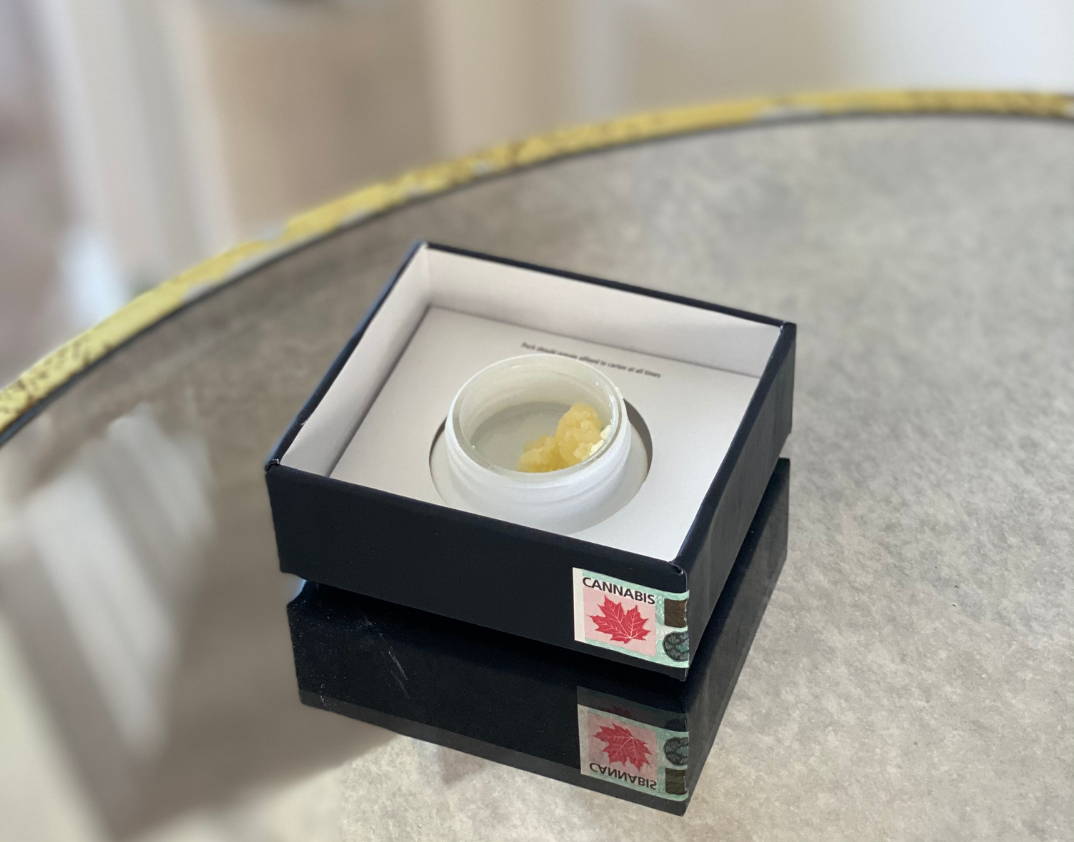 a close up photo of cannabis concentrate wax.